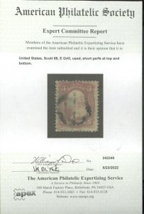 U.S. #88 USED WITH APS CERT