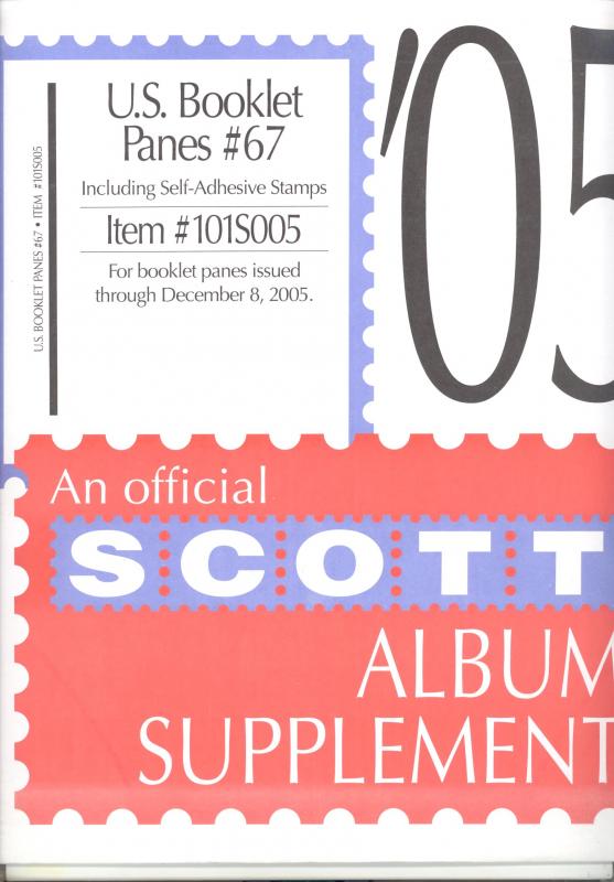 U. S. Booklet Panes Supplement # 67