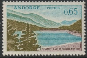 French Andorra Sc# 151 Engolasters Lake, 1961 65c issue MNH CV $22.00