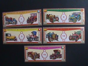 ​Guinea Equatorial Stamp:Supper Long Antique Classic Auto Mobiles -CTO Stamps