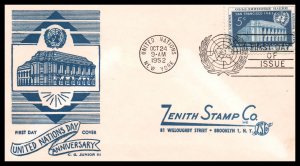 UN New York 12 C George Typed FDC