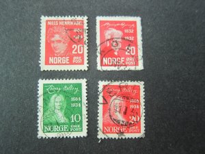 Norway 1929 Sc 147,156,154,157 FU