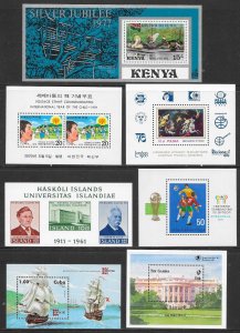 WORLDWIDE (120) All Different Souvenir SHeets ALL Mint Never Hinged