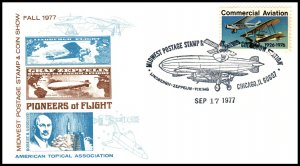 US Pioneers of Flight 1977 Midwest Stamp Show ATA Cover