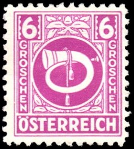 Austria 4N5 - Mint-H - 6g Post Horn (1945) (cv $0.50)