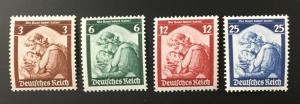 (BJ Stamps) GERMANY, #448-451, 1935 set of 4, FVF, OG, MNH.CV $96.50
