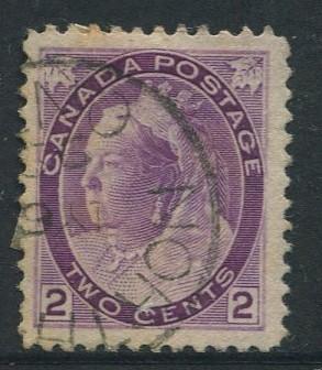 Canada - Scott 76 - Queen Victoria - 1898 - Used - Single 2c Stamp