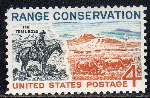 United States 1176 - Mint-NH - 4c Range Conservation / Horse (1961)