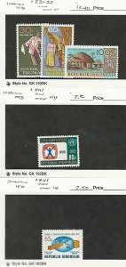 Indonesia, Postage Stamp, #831-3 Hinged, 841 Mint NH, 941 LH, 1972-76, JFZ