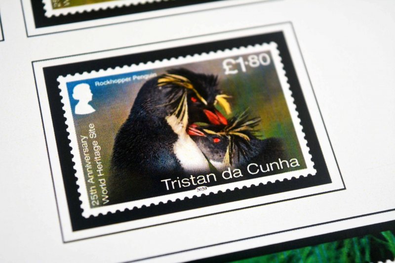 COLOR PRINTED TRISTAN DA CUNHA 2011-2020 STAMP ALBUM PAGES (45 illustr. pages)