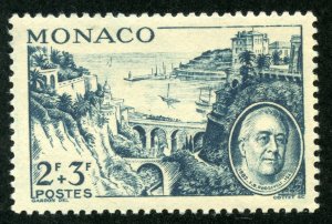 Monaco Scott B93 Unused HOG - 1946 2fr+3fr Franklin D. Roosevelt Memorial Issue