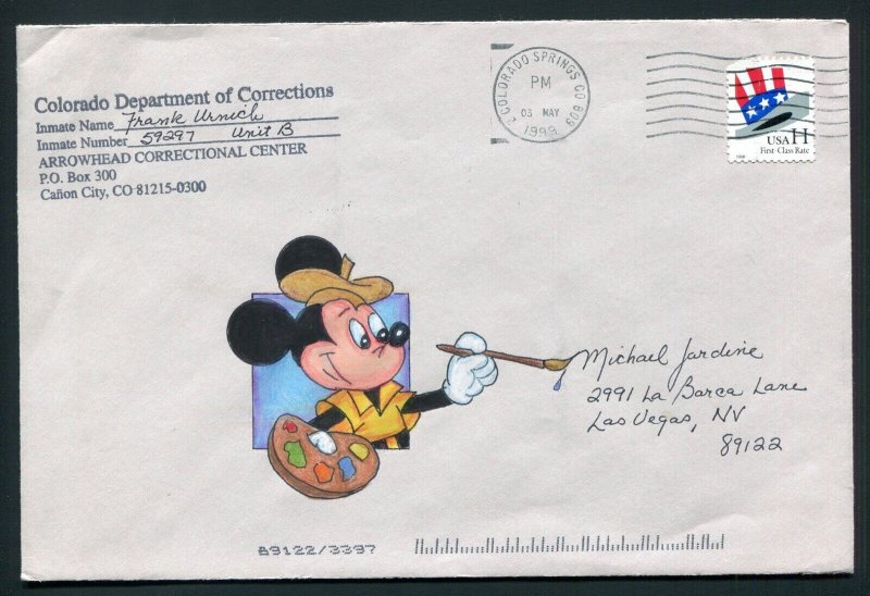 1999 Hand Drawn/Painted Disney Mickey Mouse -Colorado Springs, CO to Las Vegas