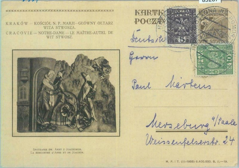 85267 - POLAND - POSTAL HISTORY -  STATIONERY CARD  1934 - Religion ART