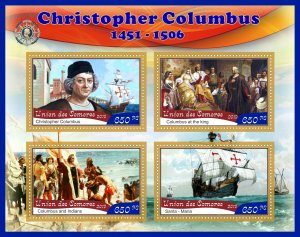 Stamps. Ships,  Christopher Columbus 2019 year 1+1 sheets perforated