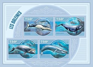 Marine Animals Whales Stamps Niger 2014 MNH North Atlantic Right Whale 1v S/S