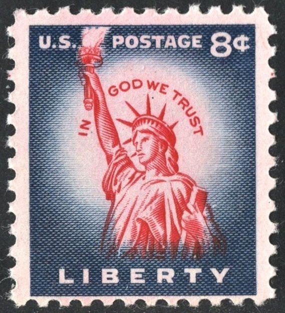SC#1041 8¢ Statue of Liberty Single (1954) MNH