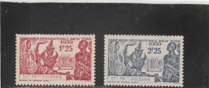 French Polynesia  Scott#  124-5  MH  (1939 New York World's Fair)