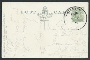 GB 1910 postcard with large PAIGNTON skeleton relief cds...................56077