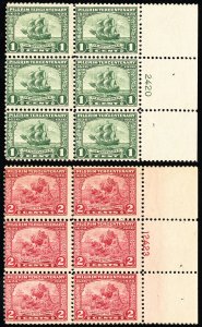 US Stamps # 548-49 MNH Fresh Plate Blocks Of 6 Scott Value $250.00