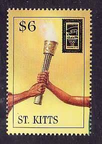 St Kitts-Sc#413- id9- unused NH stamp from the sheet-Sports-Olympics-1996-