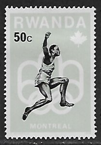Rwanda # 740 - Olympics Montreal - Long Jump - unused HR.....{I}