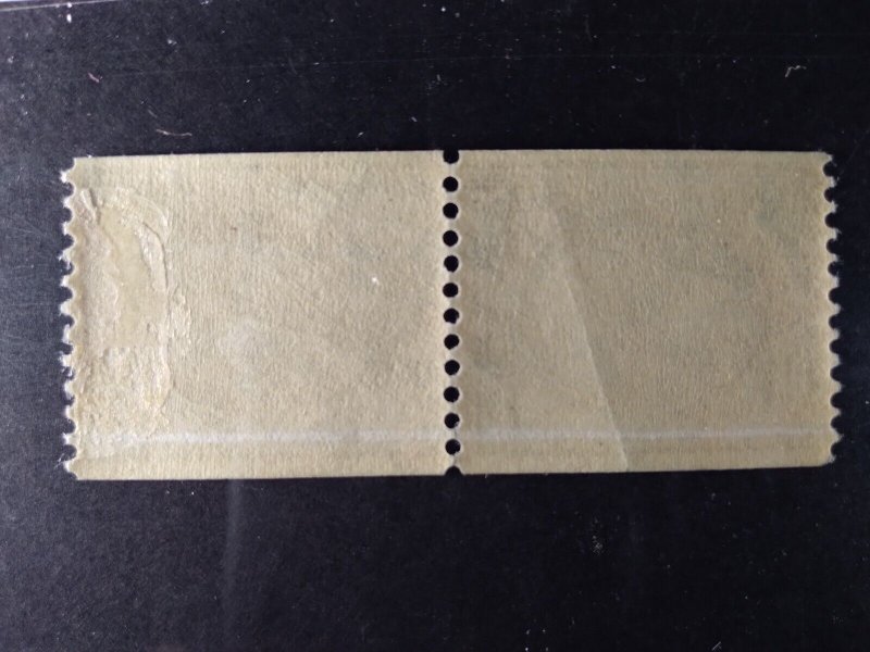 US #351 mint hinged line pair crease e23.3 14560