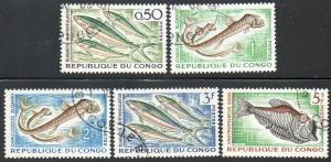 Congo, People's Republic of   Scott  96-100  CTOs  Short set