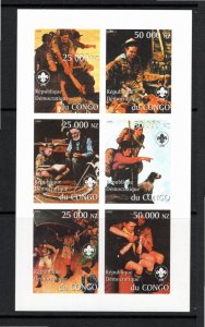 Congo 1999 MNH Cinderella Rockwell Paintings IMPERFORATE