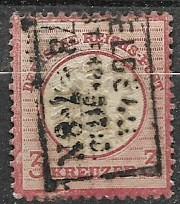 Germany Sc. #23 / Mi. # 25 3 Kreuzer Used L9