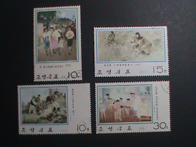 ​KOREA-1976--FAMOUS MODEM KOREAN PAINTING LARGE-CTO-STAMPS-VERY FINE