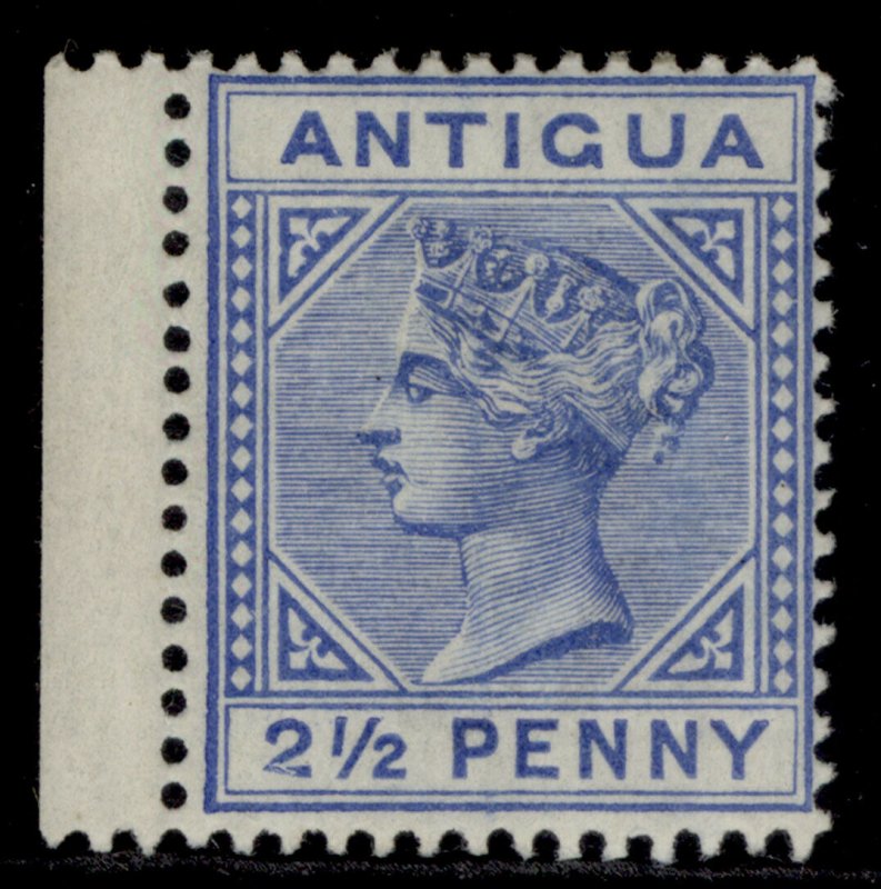 ANTIGUA QV SG27a, 2½d ultramarine, LH MINT. Cat £160. SLANTING FOOT