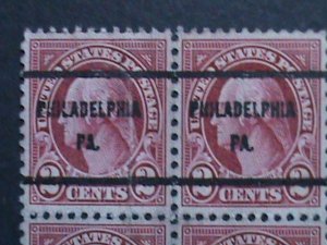 ​UNITED STATES 1922 SC#554  100 YEARS OLD STAMP-WASHINGTON-PRECANCEL BLOCK VF