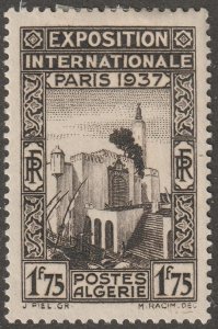 Algeria, stamp, Scott#112,  mint, hinged,  1f,75c,