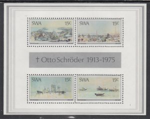 South West Africa 383a Paintings Souvenir Sheet MNH VF