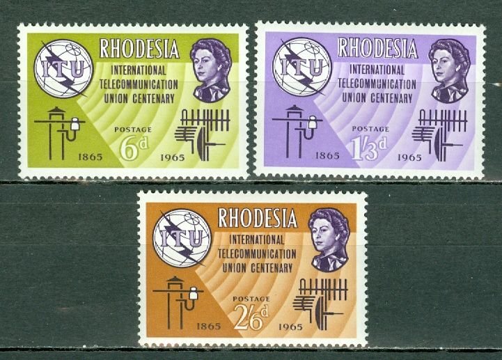 RHODESIA 1965 COMMUNICATIONS   #200-202  SET MNH...$7.50