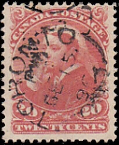 Canada 1893 Queen Victoria 20¢ Widow Weeds Used