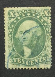 US #34 RECUT AT BOTTOM & AT TOP USED $2,500 LOT #331