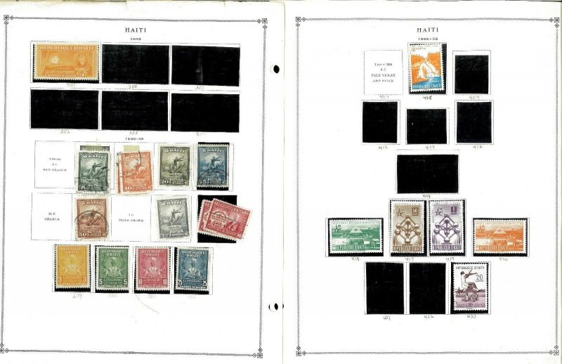 Haiti 1881-1959 M, U & CTO Hinged & in Mounts on Mostly Scott Int. Pages.