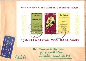 Germany East Germany 10pf Communist Manifesto + 20pf Karl Marx + Das Capital ...