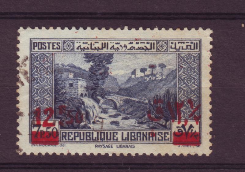 J10521 JL stamps 1937-42 lebanon used #150 ovpt