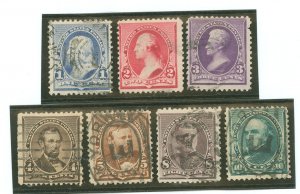 United States #219/220-223/225/226 Used Single