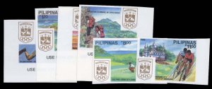 Philippines #1933-1938, 1988 Olympics, imperf. set, never hinged