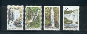 Papua New Guinea #729-32  (1990 Waterfalls set) VFMNH CV $6.35 