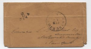 1850s Princeton NJ stampless cover paid 3 in arc rate handstamp [6434.20]