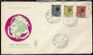 Italy FDC Venetia 1958 Siracusana not traveled