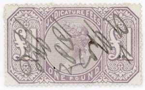 (I.B) QV Revenue : Judicature Fees £1 (1881)