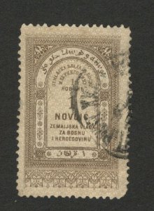 BOSNIA -AUSTRIA-ÖSTERREICH- Bosnia Herzegovina -USED OLD REVENUE STAMP,  1 nov..