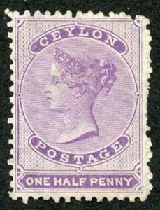 Ceylon SG48c 1/2d Mauve Wmk Crown CC M/M 