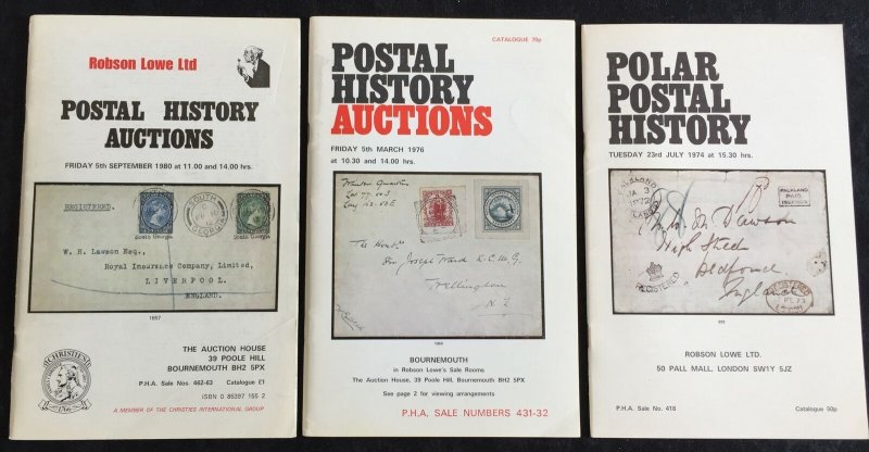 Polar Post Antarctic Catalogues Auctions 1974/2013(12 Items)GM843