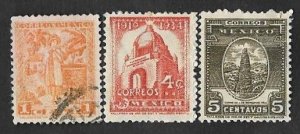 SE)1934 MEXICO SHORT SERIES, INDIA YALALTECA 1C SCT 707 USED, ARCO DE LA REV